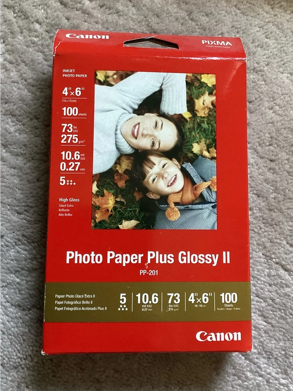 NEW!!  Canon Photo Paper Plus Glossy II (100 sheets)